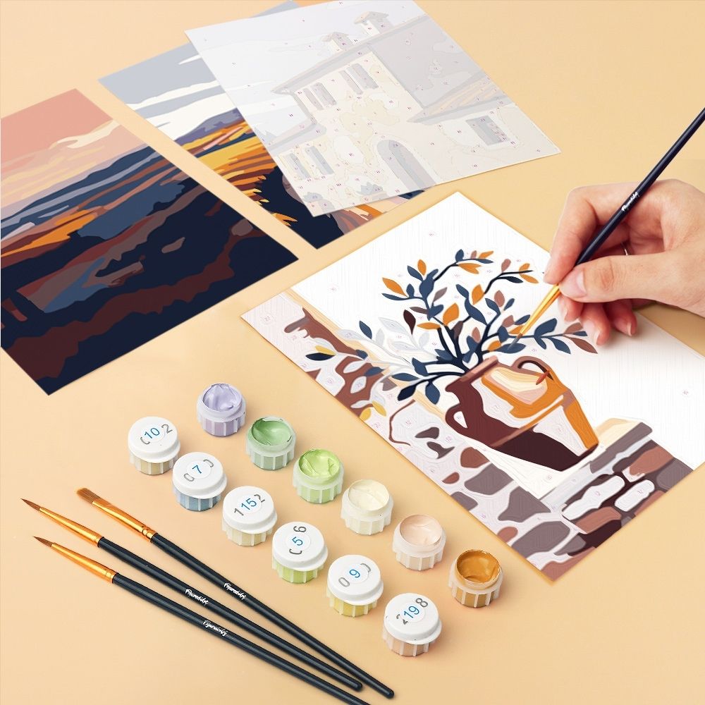 [PRE-ORDER] Mini Paint by Numbers 15x20cm Framed Canvas (6 pieces) - Classic Tuscany