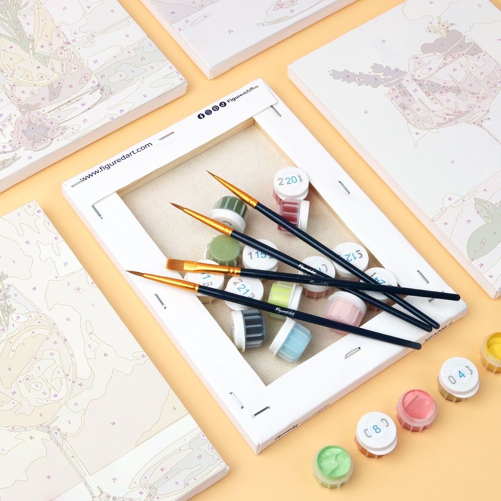 [PRE-ORDER] Mini Paint by Numbers 15x20cm (6 pieces) - Botanical Drinks