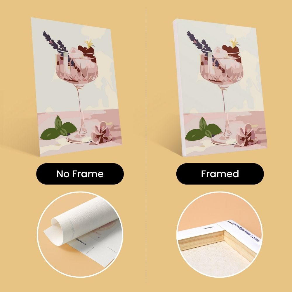 [PRE-ORDER] Mini Paint by Numbers 15x20cm (6 pieces) - Botanical Drinks