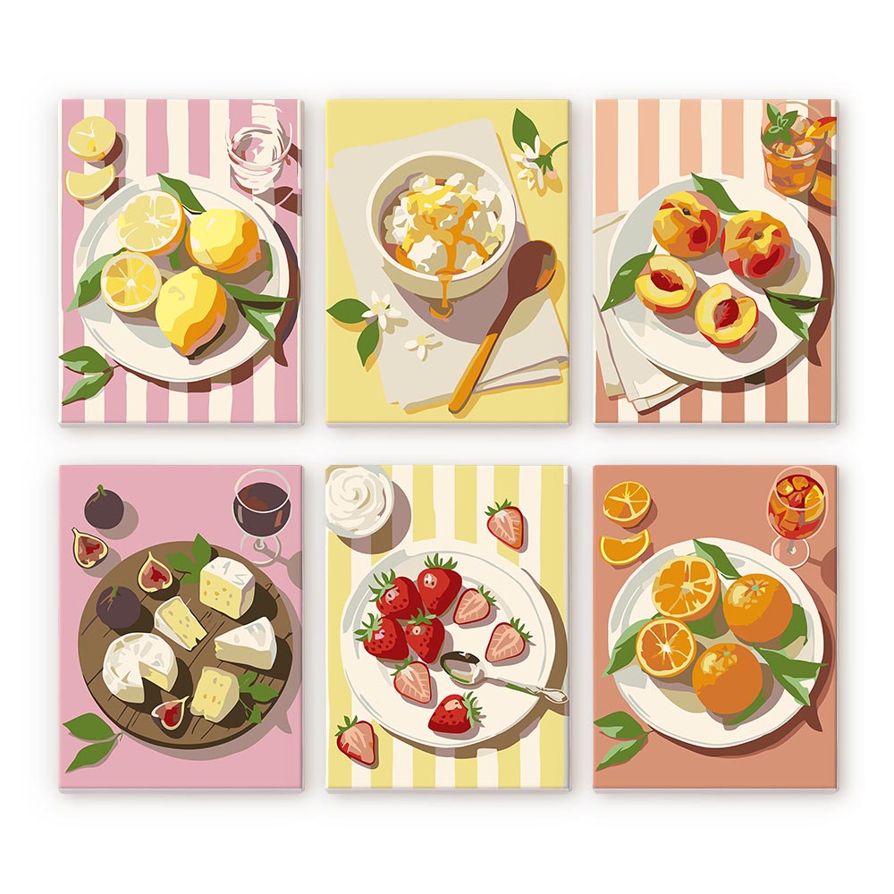 [PRE-ORDER] Mini Serie Paint by Numbers 15x20cm (6 pieces) - Summer Treats