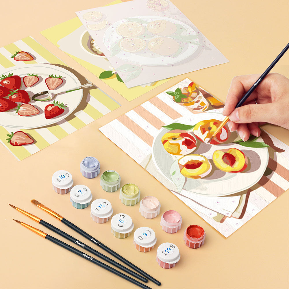 [PRE-ORDER] Mini Paint by Numbers 15x20cm (6 pieces) - Summer Treats