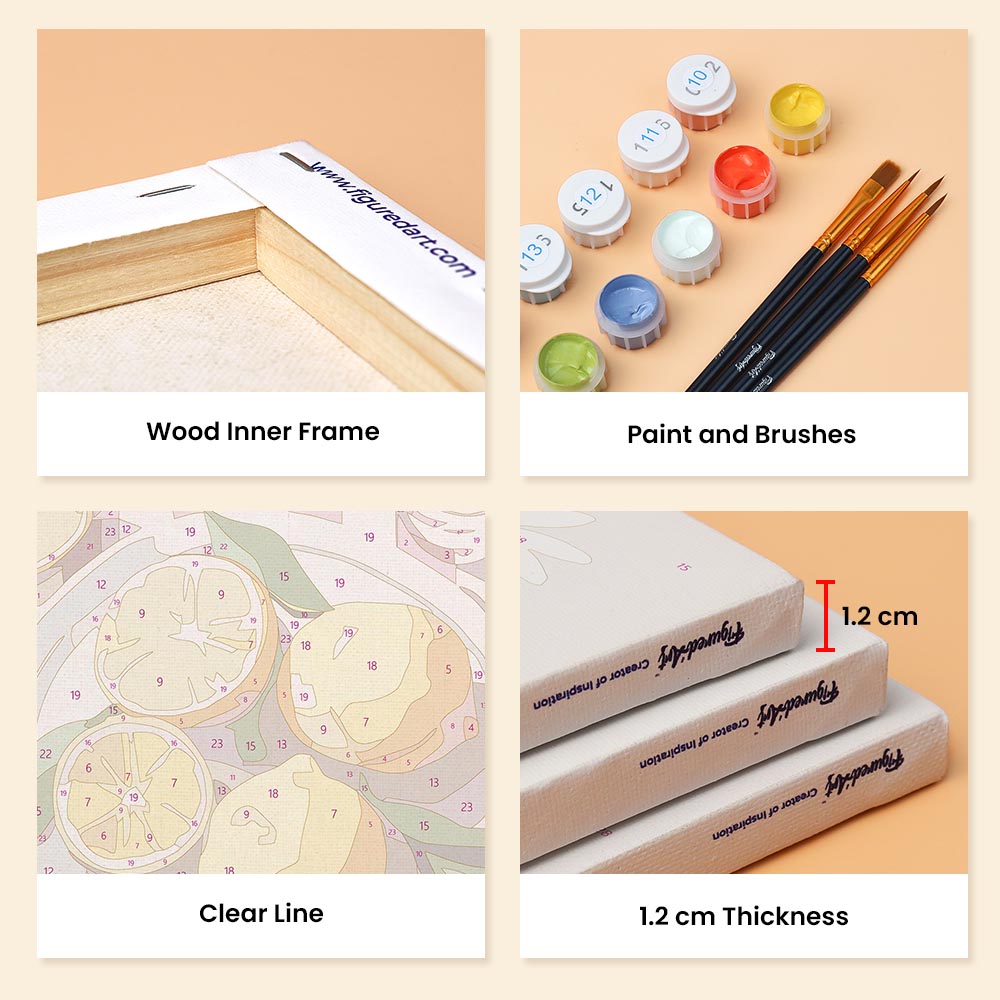 [PRE-ORDER] Mini Paint by Numbers 15x20cm Framed Canvas (6 pieces) - Summer Treats