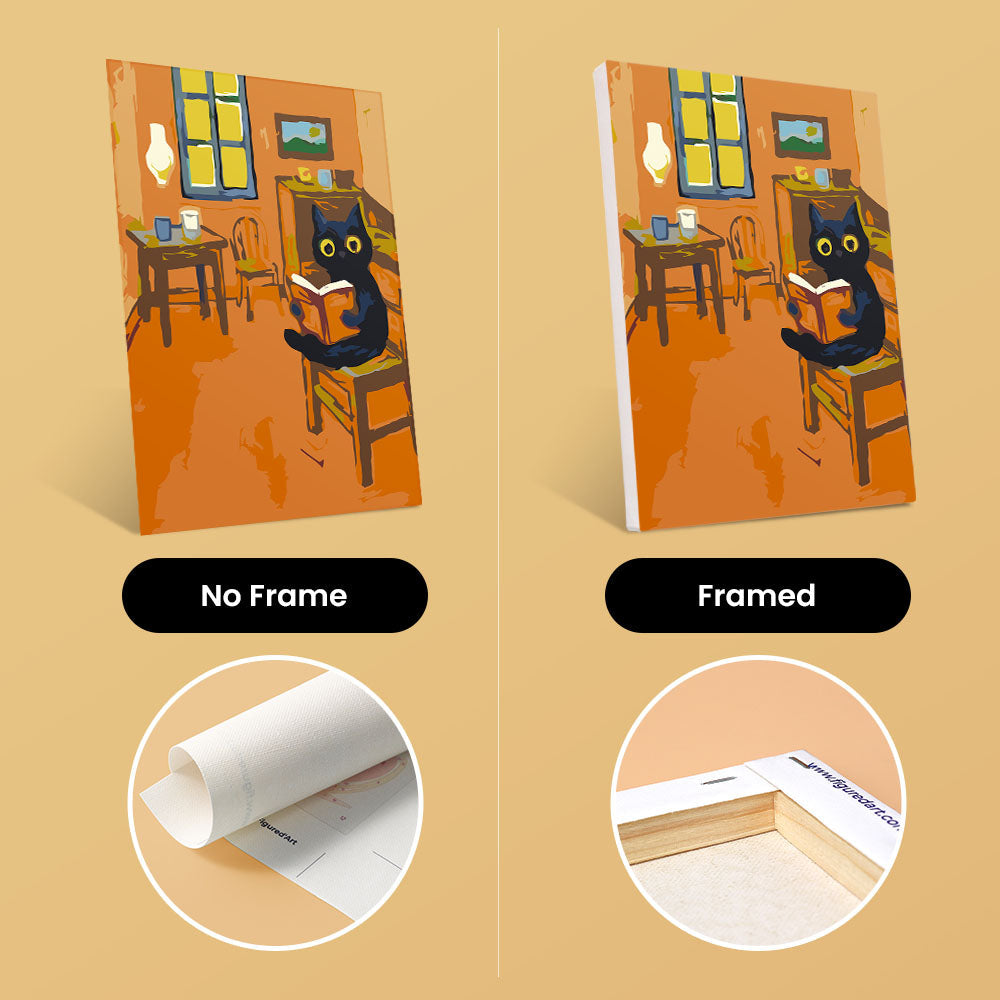 [PRE-ORDER] Mini Paint by Numbers 15x20cm (6 pieces) - Van Gogh Style Cat