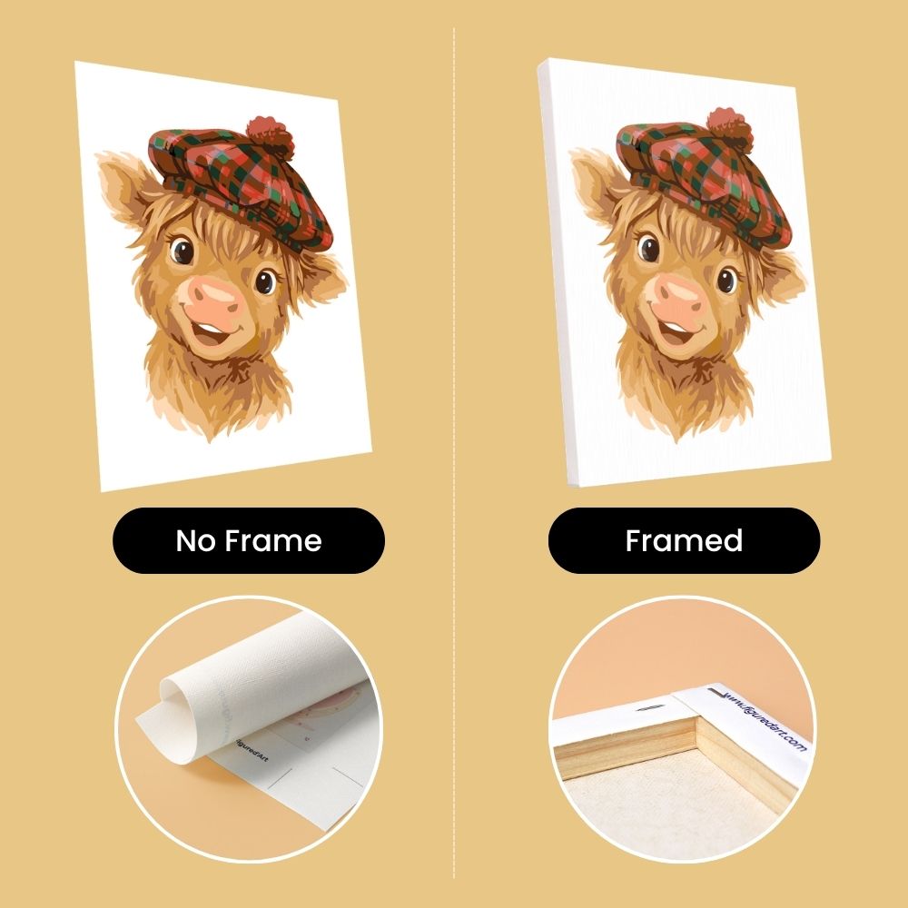 [PRE-ORDER] Mini Paint by Numbers 15x20cm Framed Canvas (6 pieces) - Little Moo Friends