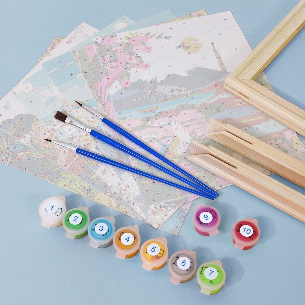 [PRE-ORDER] Mini Paint by Numbers 15x20cm Framed Canvas (6 pieces) - Mediterranean Scenes