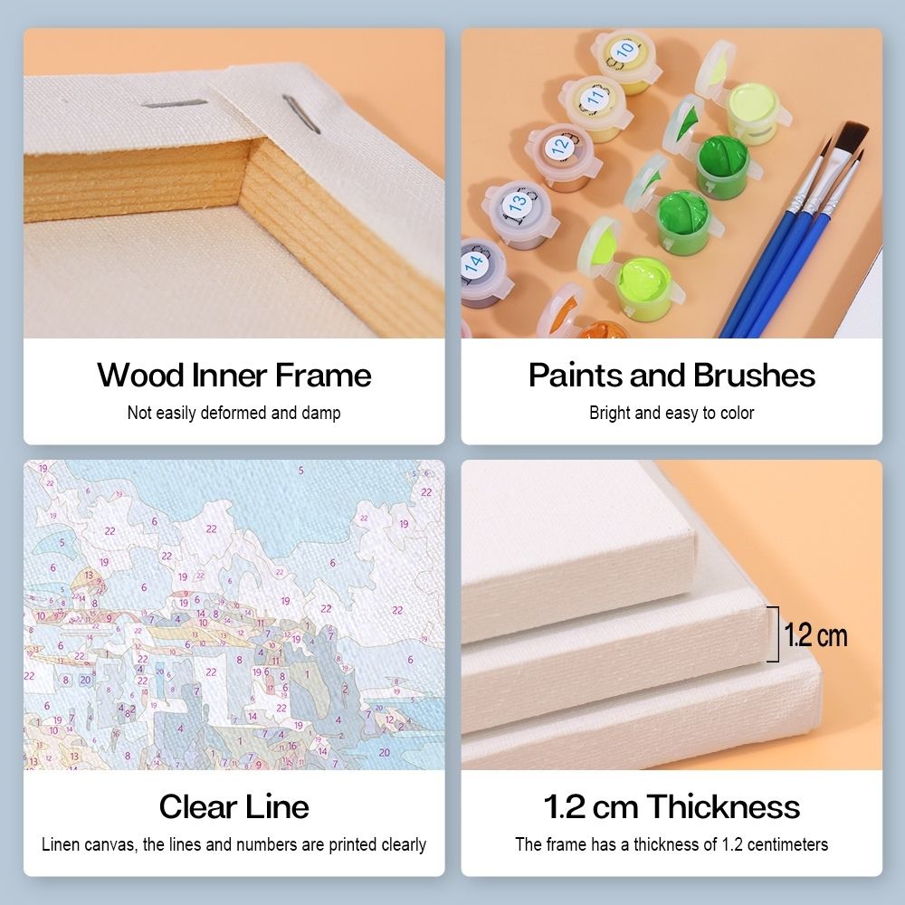 [PRE-ORDER] Mini Paint by Numbers 15x20cm (6 pieces) - Mediterranean Scenes