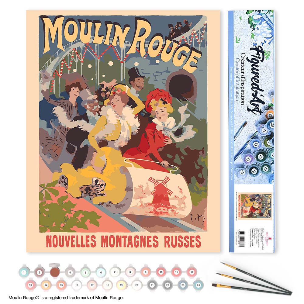 Paint by numbers Poster Moulin Rouge - New Roller Coasters - Rolled canvas
