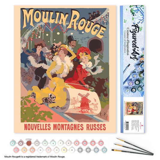 Paint by numbers Poster Moulin Rouge - New Roller Coasters - Rolled canvas