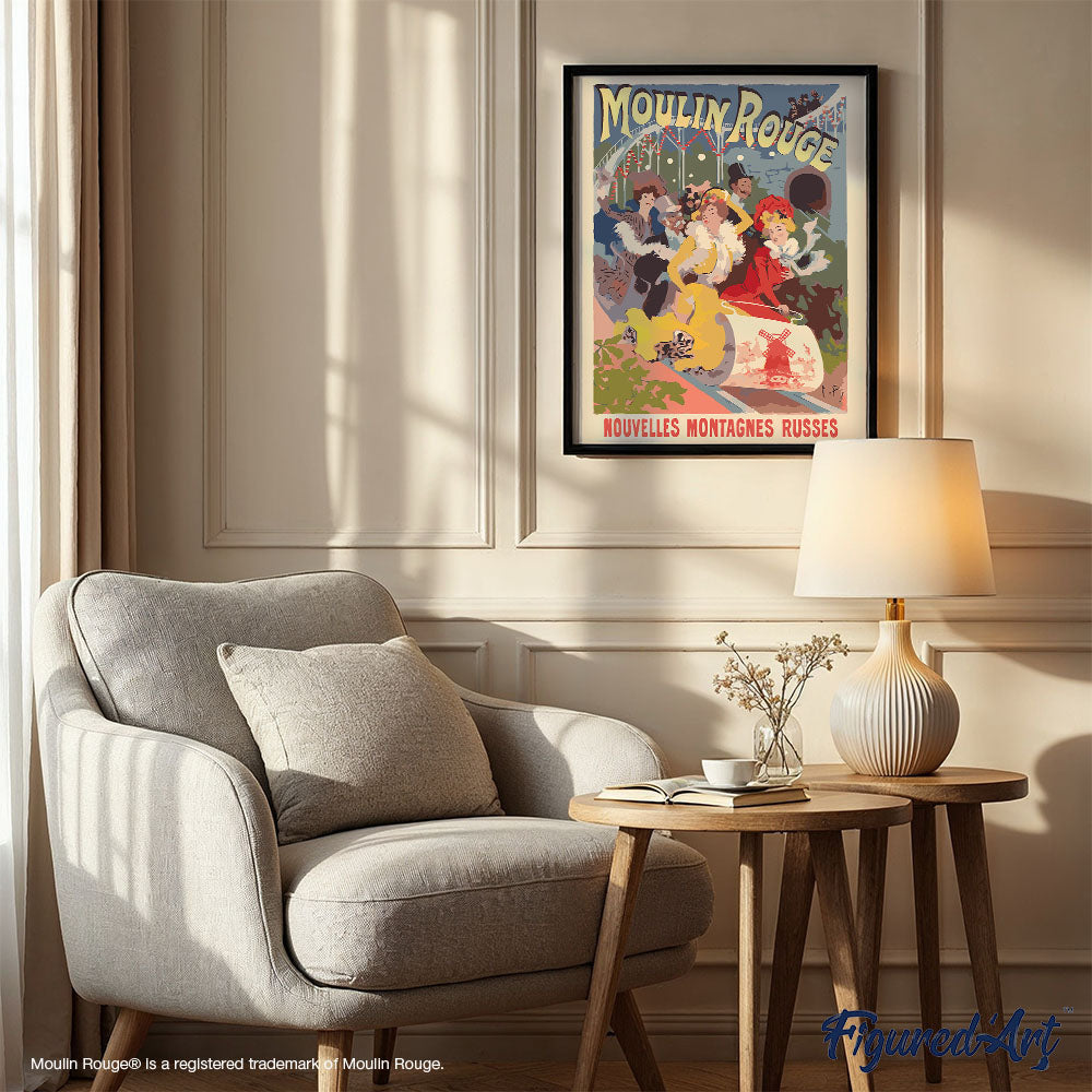 Paint by numbers Poster Moulin Rouge - New Roller Coasters - Framed canvas