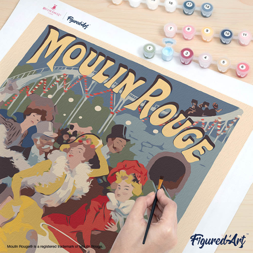 Paint by numbers Poster Moulin Rouge - New Roller Coasters - Rolled canvas