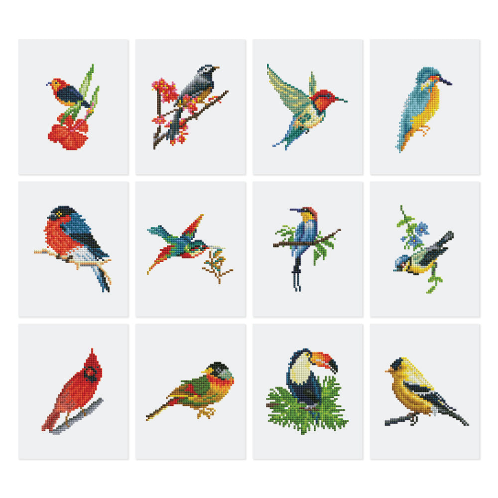 Gem Painting kit - Colourful Birds Paradise series