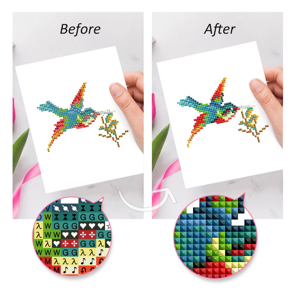 Gem Painting kit - Colourful Birds Paradise series