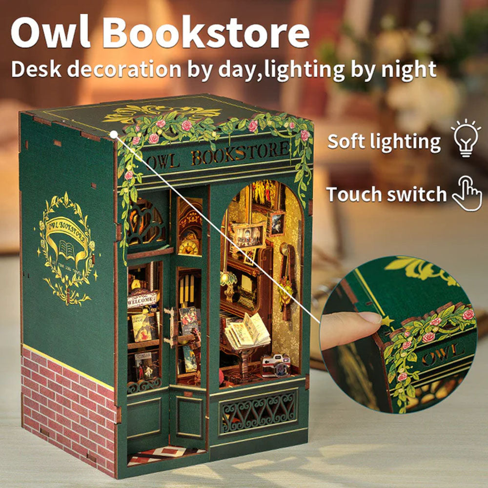 DIY Book Nook kit - Owl Bookstore