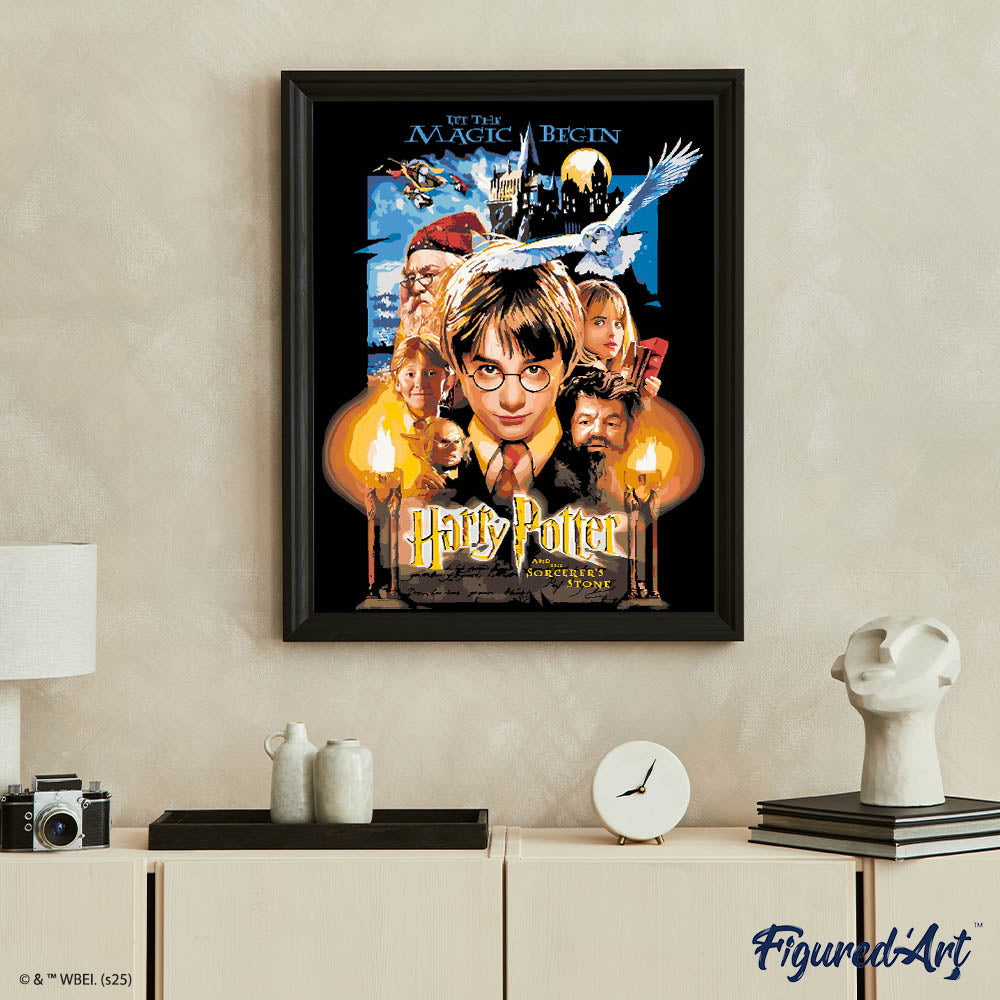 [PRE-ORDER] Paint by numbers Harry Potter and the Sorcerer's Stone Poster - Framed canvas