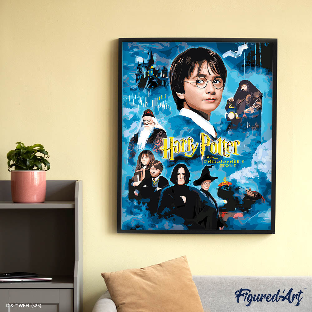 [PRE-ORDER] Paint by numbers Harry Potter and the Philosopher's Stone Poster - Framed canvas