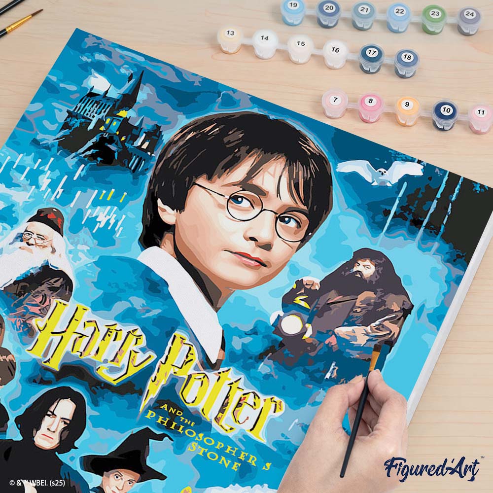 [PRE-ORDER] Paint by numbers Harry Potter and the Philosopher's Stone Poster - Framed canvas