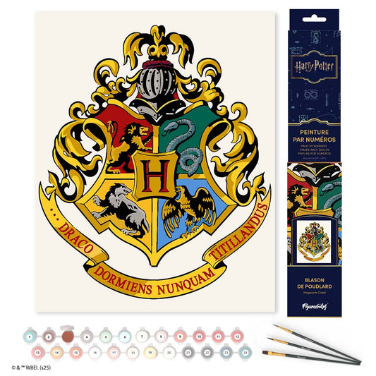 Paint by numbers kit for adults Harry Potter - Hogwarts Crest Figured'Art UK