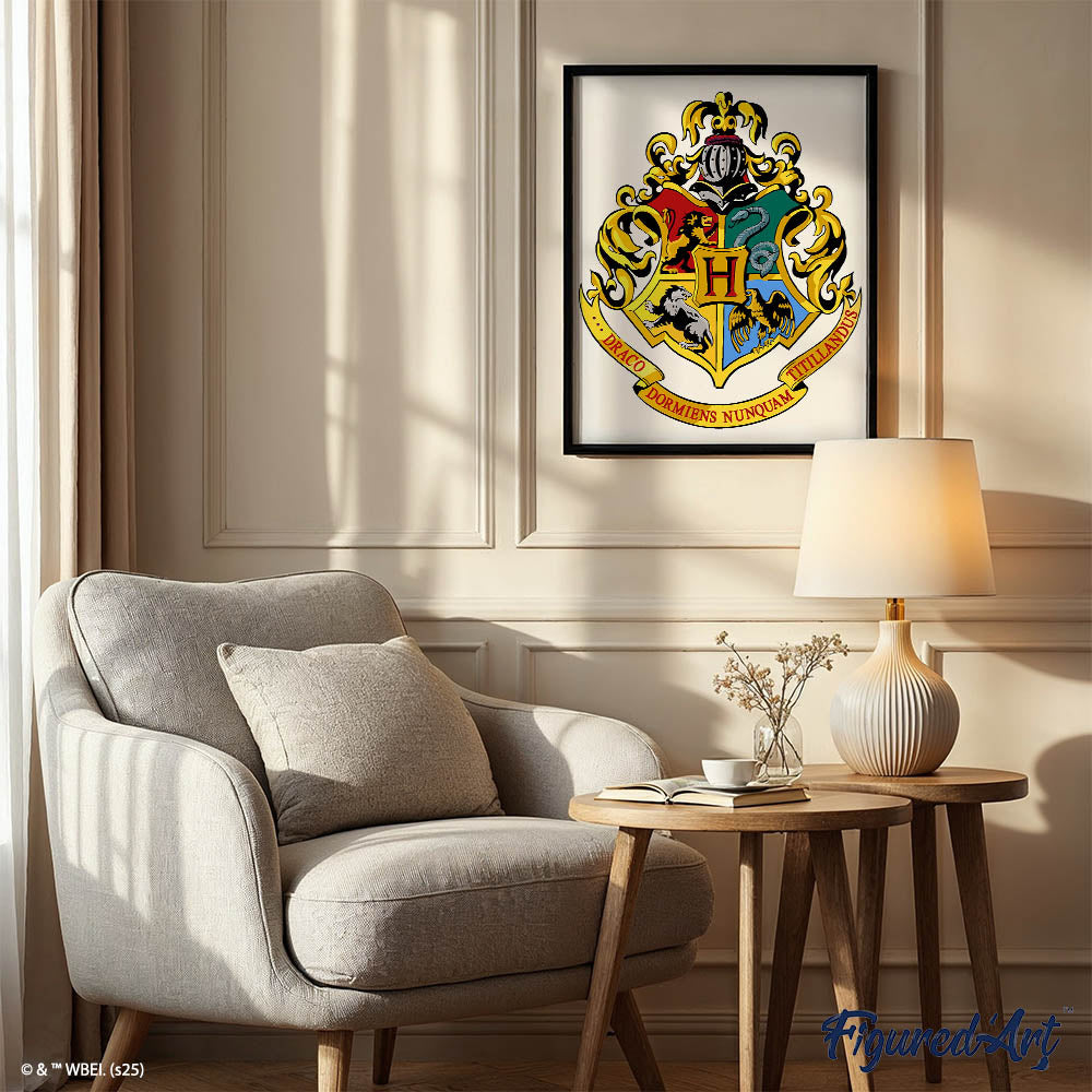 [PRE-ORDER] Paint by numbers Harry Potter - Hogwarts Crest - Framed canvas