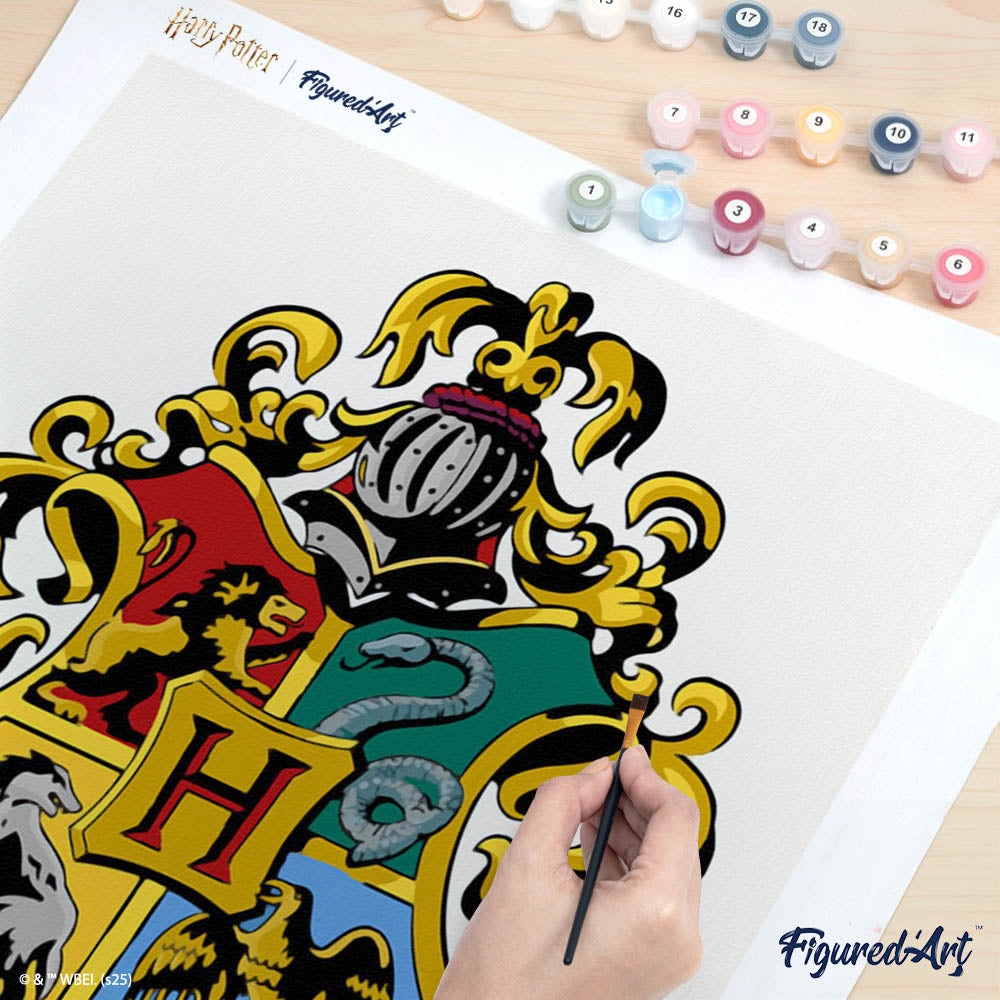 [PRE-ORDER] Paint by numbers Harry Potter - Hogwarts Crest - Rolled canvas
