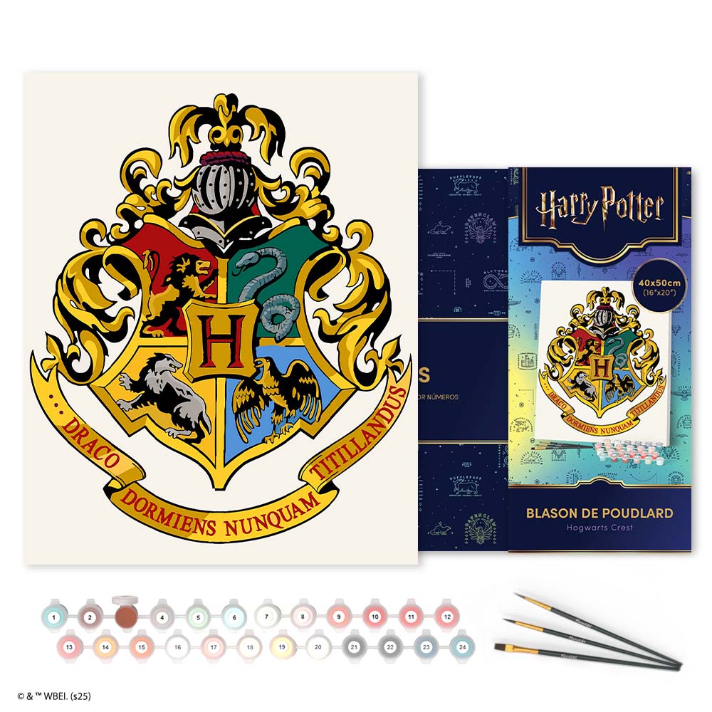 Paint by numbers kit for adults Harry Potter - Hogwarts Crest Figured'Art UK