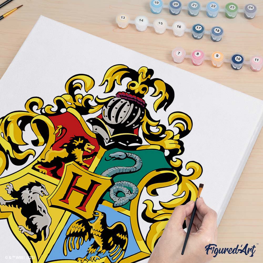 [PRE-ORDER] Paint by numbers Harry Potter - Hogwarts Crest - Framed canvas