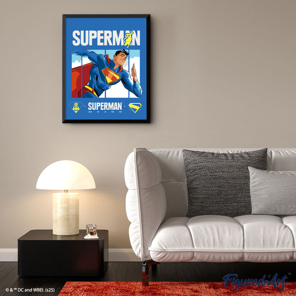 [PRE-ORDER] Paint by numbers Superman Running - Rolled canvas