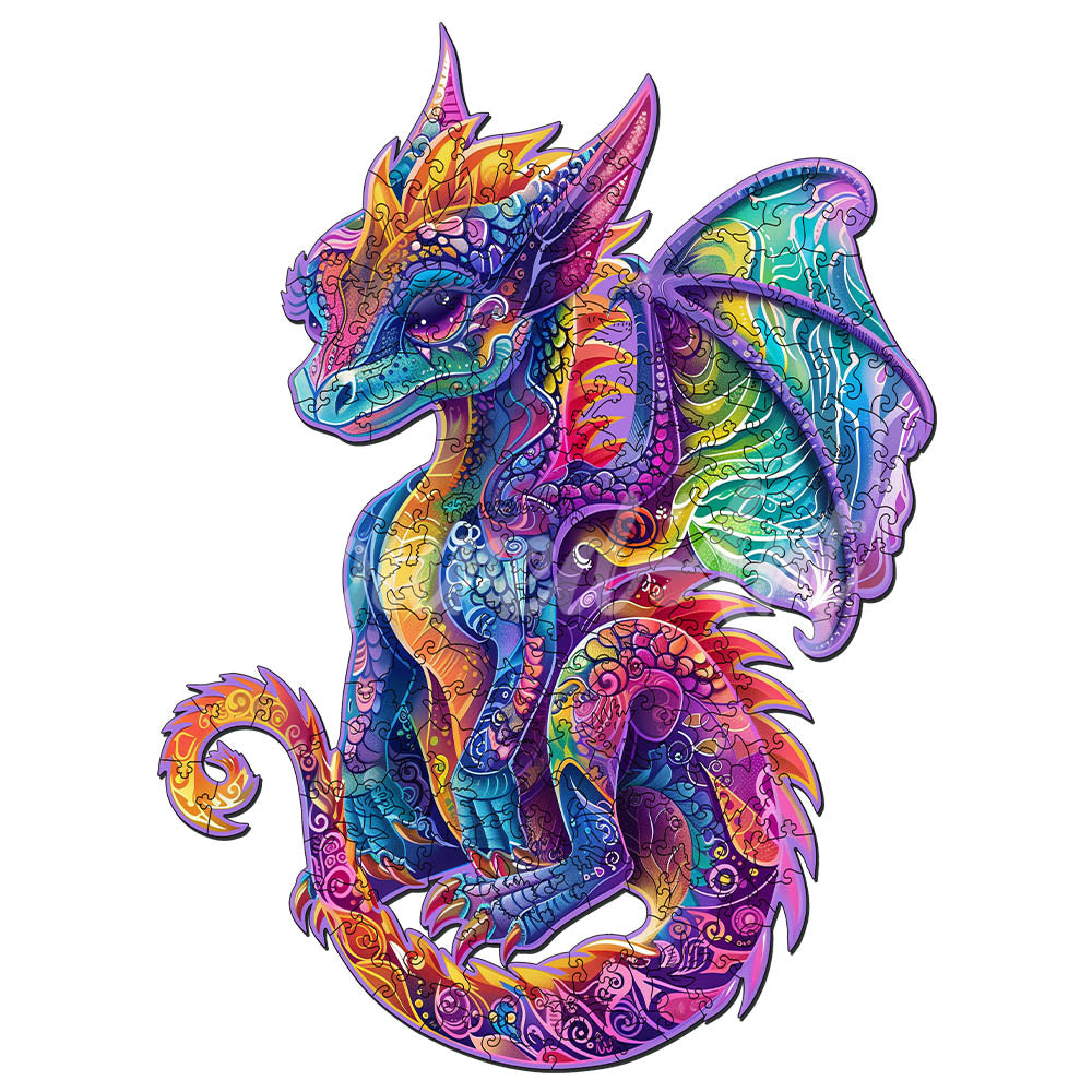 Wooden Puzzle - Vibrant Dragon