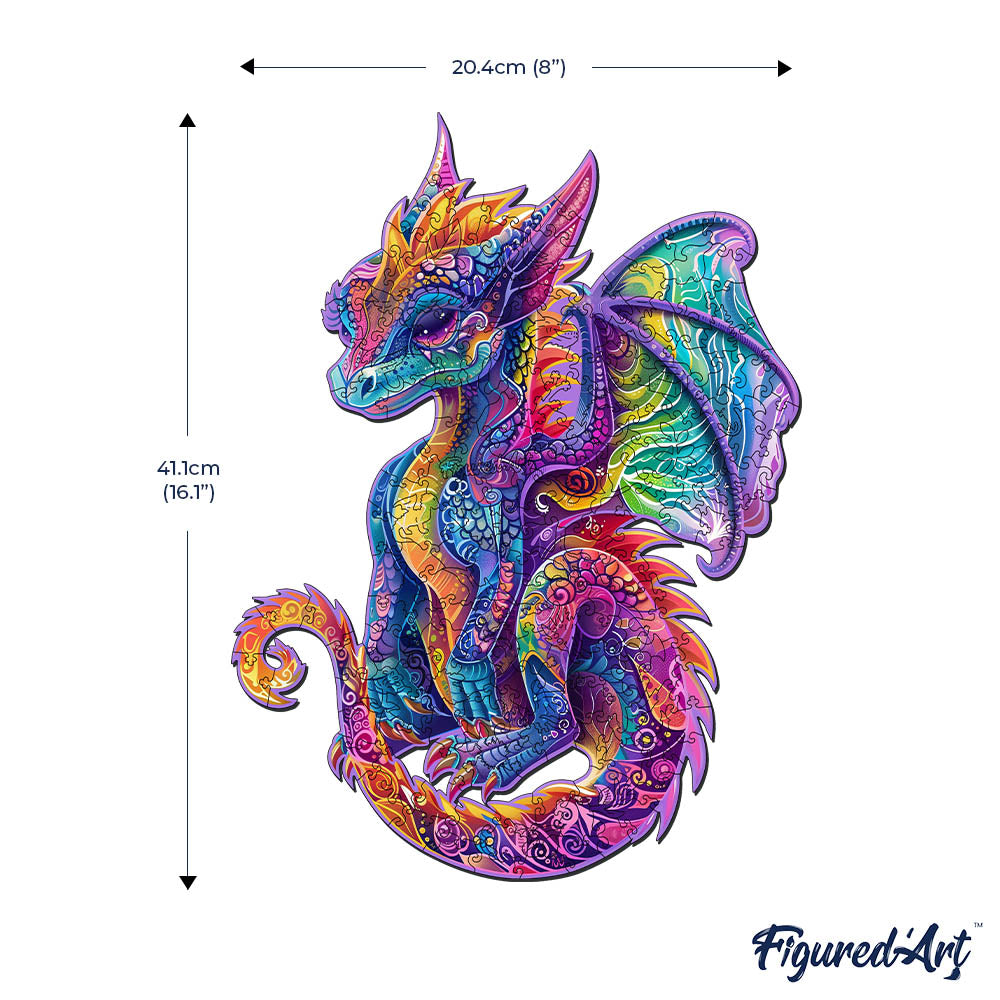 Wooden Puzzle - Vibrant Dragon