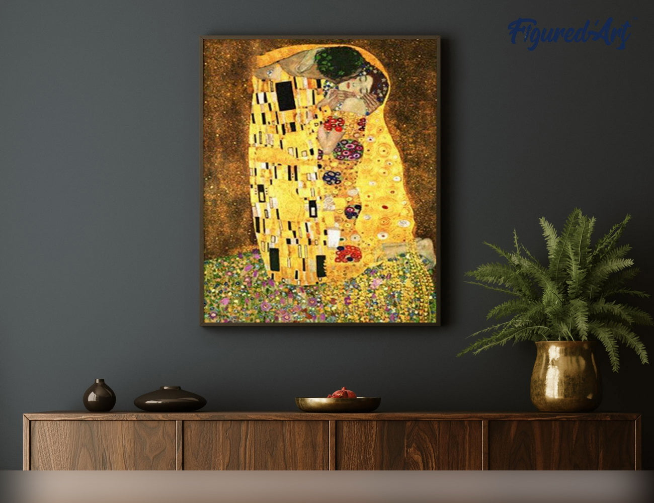 Paint by numbers The Kiss - Framed canvas