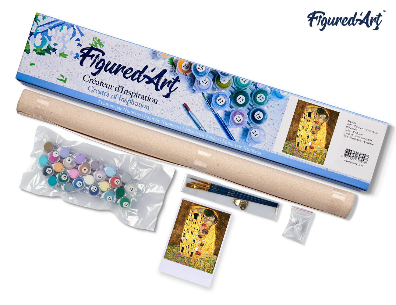 Paint by numbers The Kiss - Rolled canvas