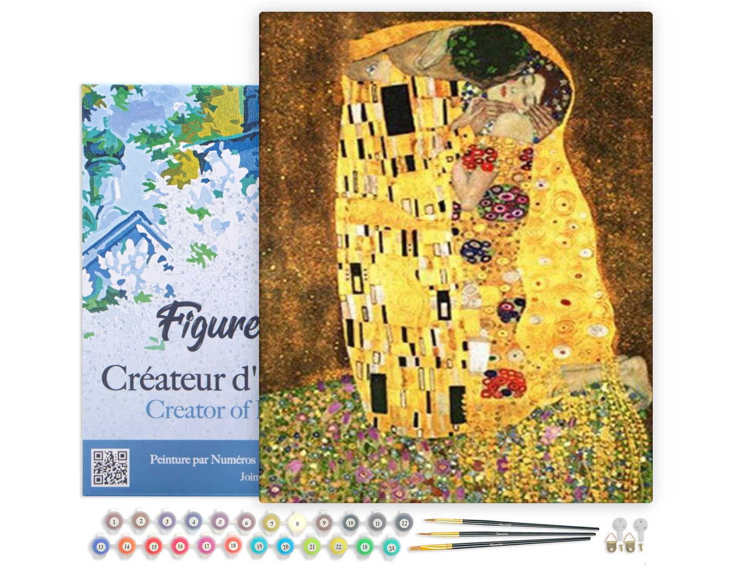 Paint by numbers The Kiss - Framed canvas
