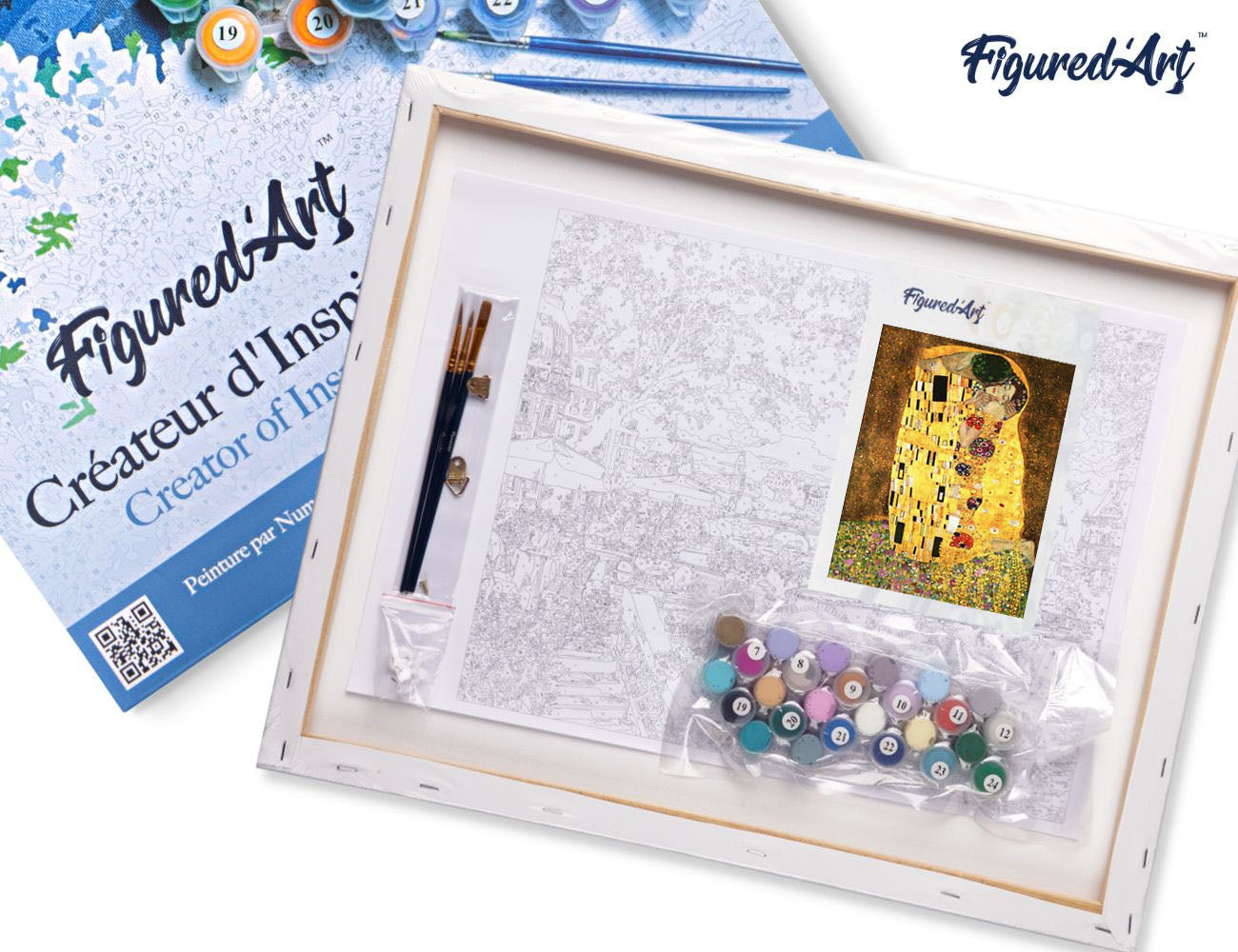 Paint by numbers The Kiss - Framed canvas