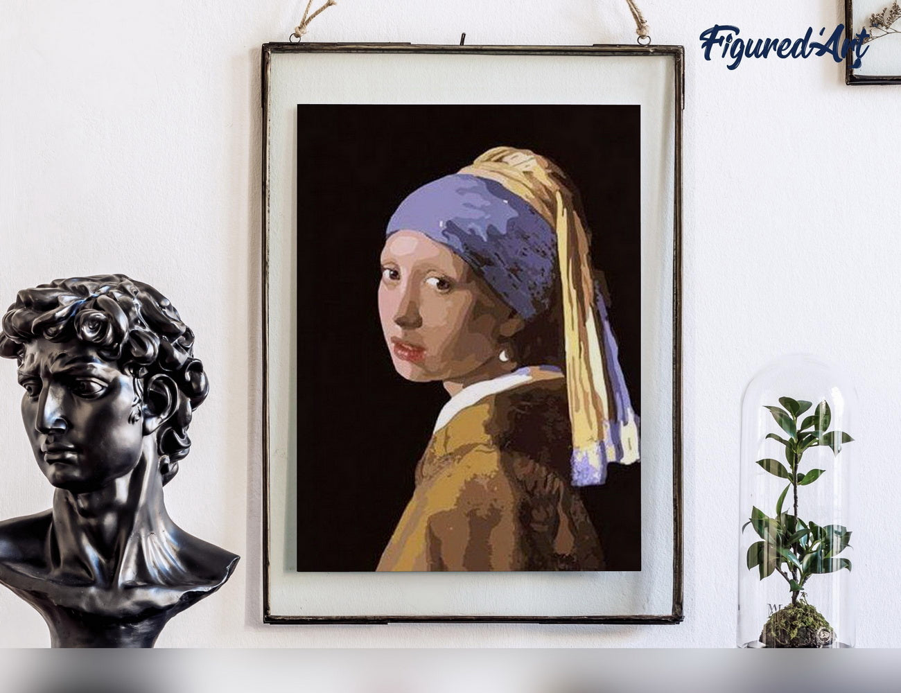 Paint by numbers Vermeer Girl with the Pearl - Framed canvas