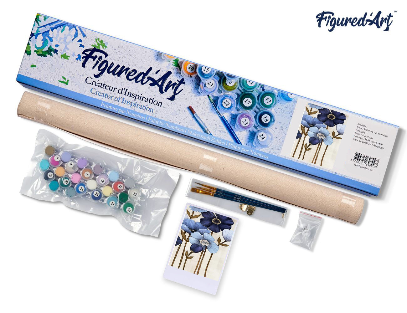 Paint by numbers Orchid - Rolled canvas