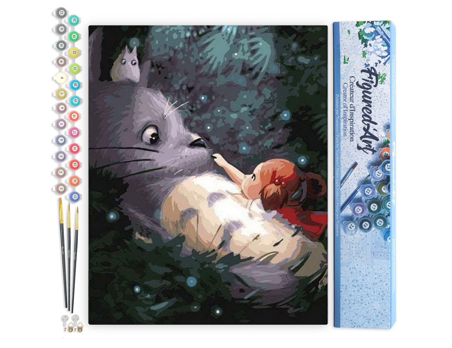 Paint by numbers Mouse and Little Girl - Rolled canvas