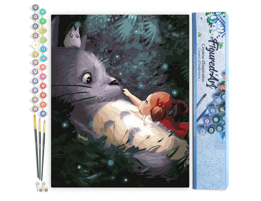 Paint by numbers Mouse and Little Girl - Rolled canvas