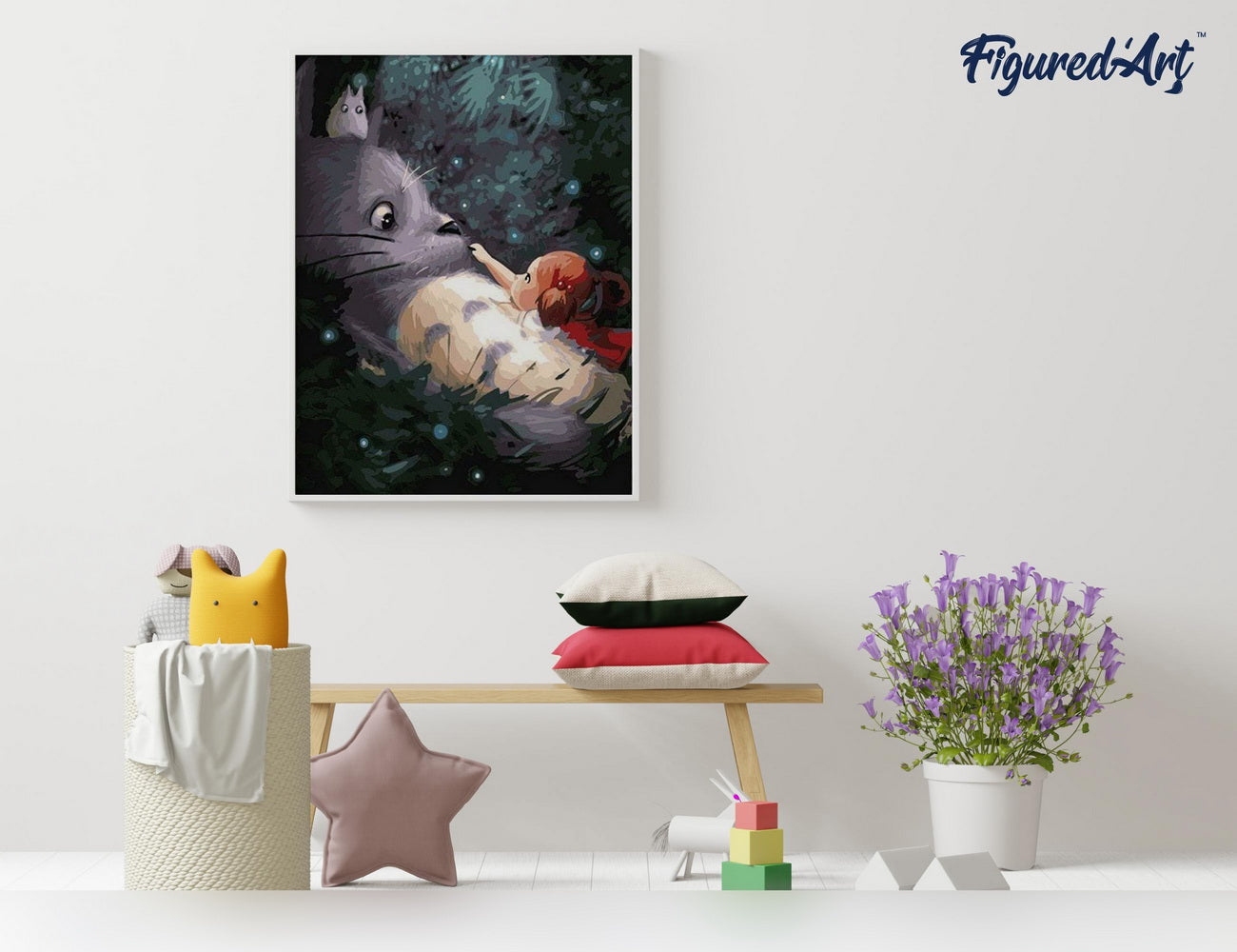 Paint by numbers Mouse and Little Girl - Rolled canvas