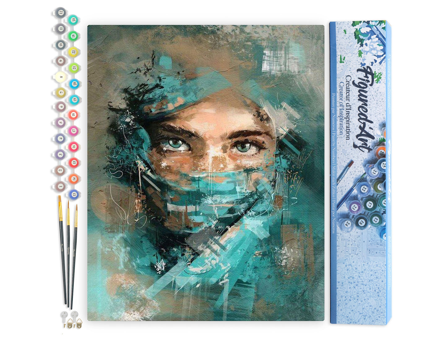 Paint by numbers Beautiful Eyes - Rolled canvas