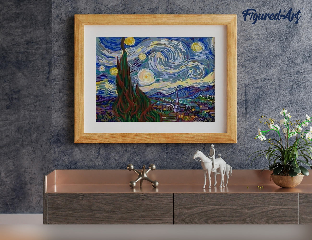 Paint by numbers Van Gogh Starry Night - Framed canvas