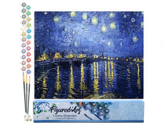 Paint by numbers Van Gogh Starry Night over the Rhone - Rolled canvas