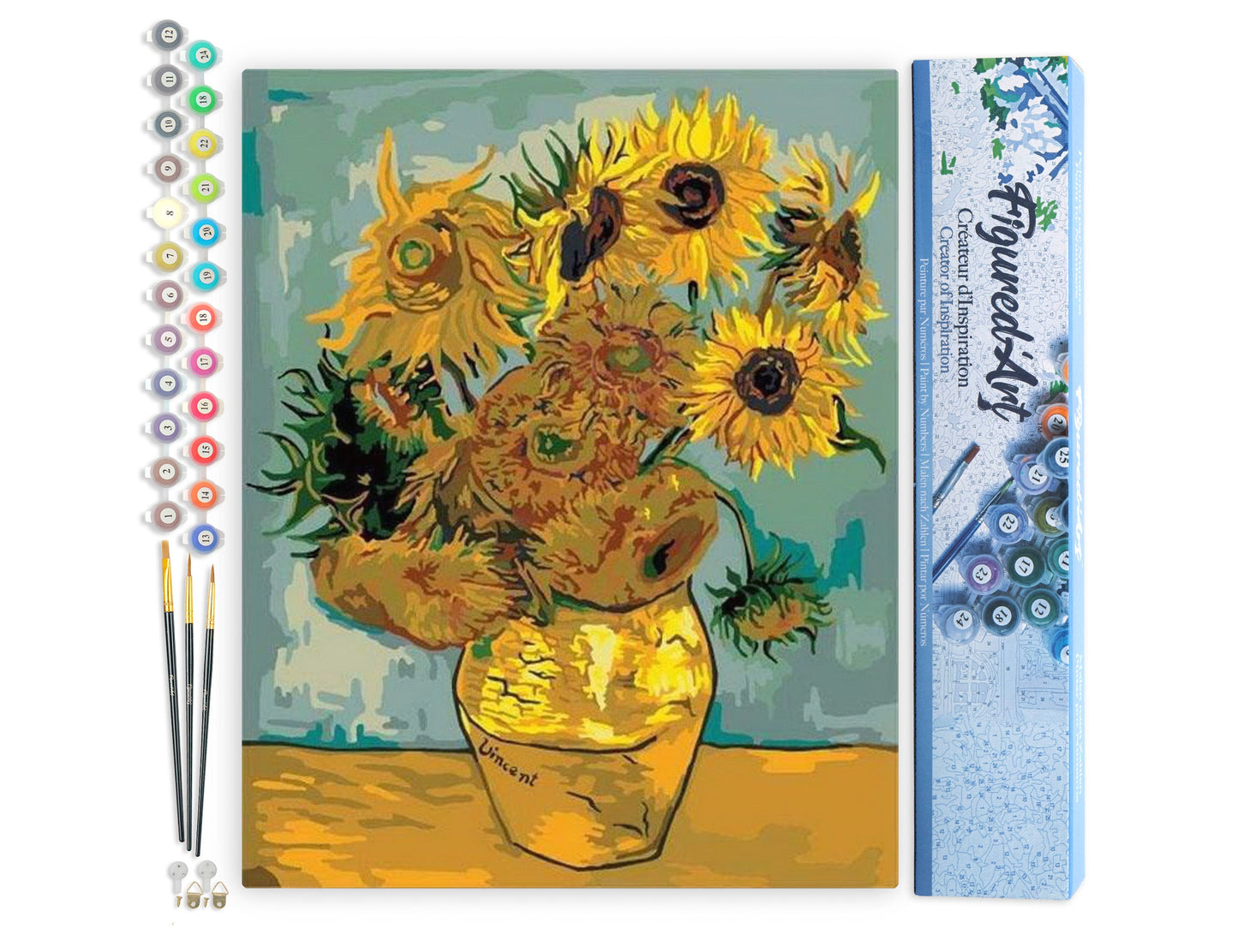 Paint by numbers Van Gogh - Sunflowers - Rolled canvas