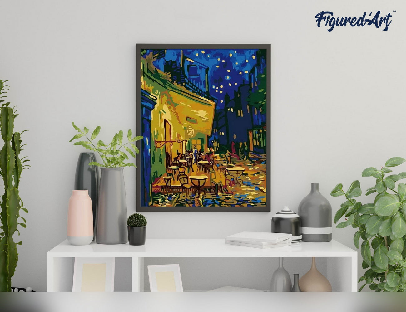 Paint by numbers Van Gogh Café Terrace at Night - Rolled canvas