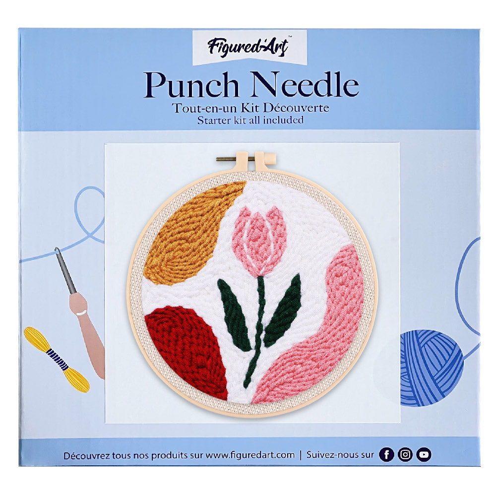 Punch Needle Kit - Pink Tulip
