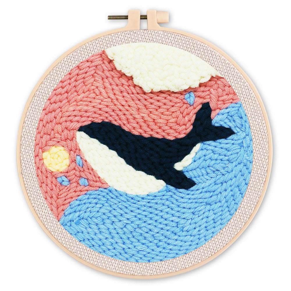 Punch Needle Kit - Pretty Blue Whale