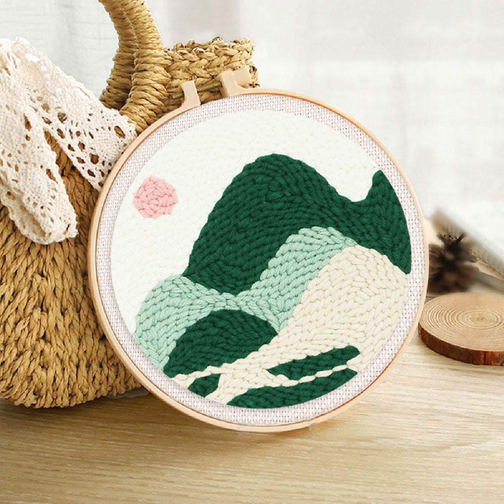 Punch Needle Kit - Green Mountains