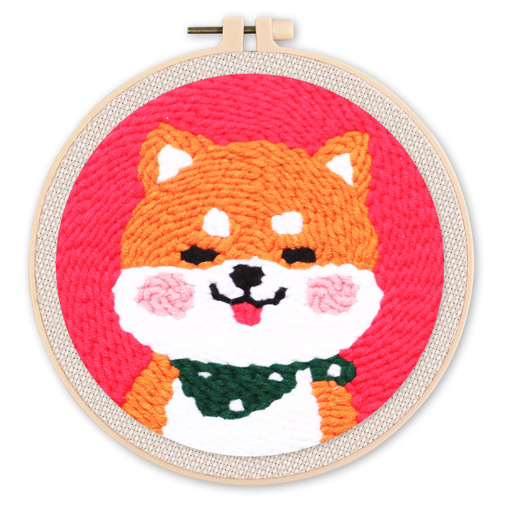 Punch Needle Kit - Shiba Inu dog