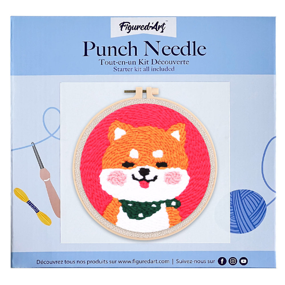 Punch Needle Kit - Shiba Inu dog