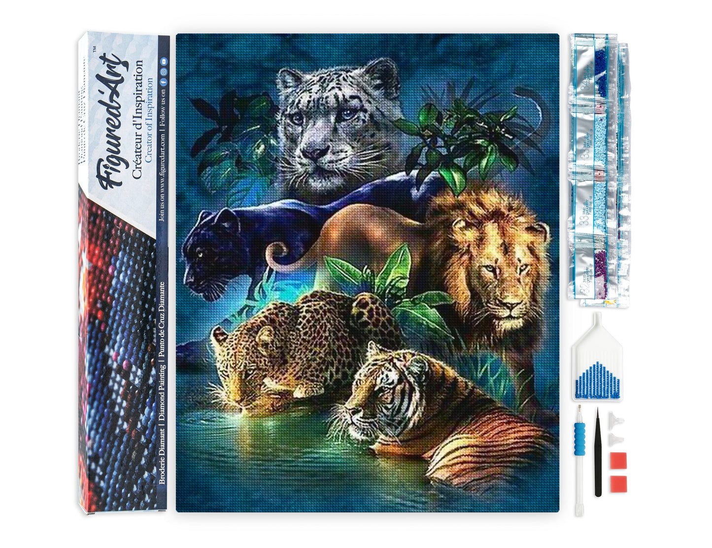 Diamond Painting - Animals of the Jungle - 40x50cm Rolled canvas