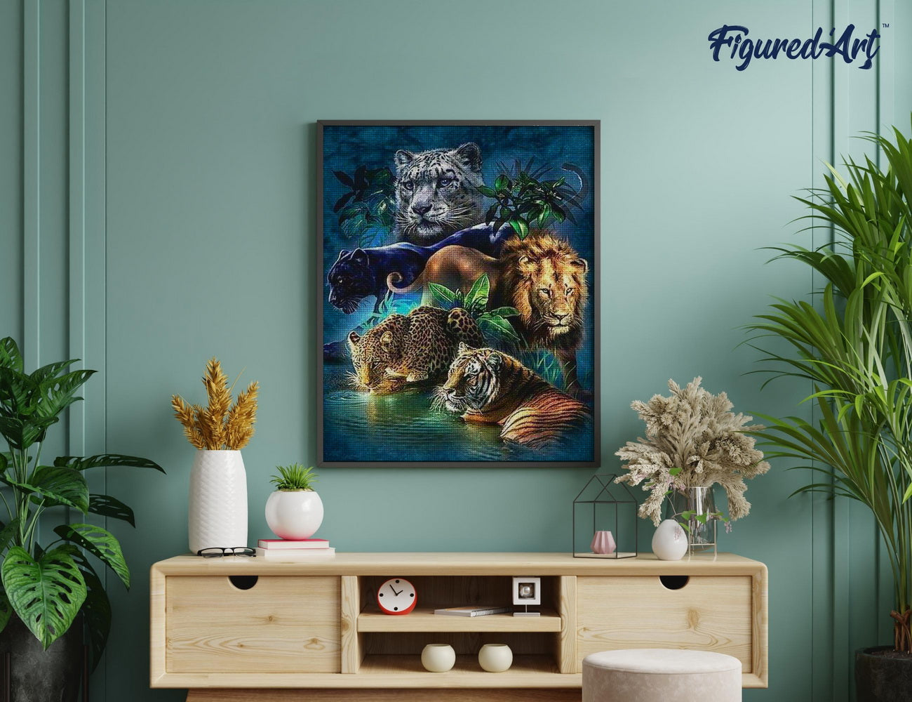 Diamond Painting - Animals of the Jungle 40x50cm Framed canvas