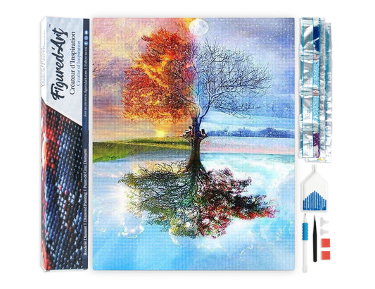 Diamond Painting - 4 Seasons Tree Classic - 40x50cm Rolled canvas